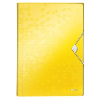 Teczka z 6 przegródkami PP Leitz WOW, żółta 45890016