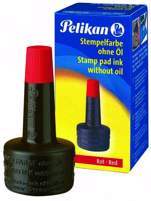 Tusz do stempli 28ml czerwony 100436065 PELIKAN