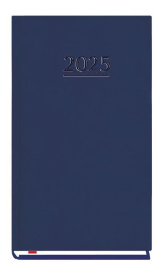 Terminarz Kieszonkowy 90x165mm 2025 - granatowy Michalczyk i Prokop T-231V-G kalendarz 1 tydzień na 2 stronach
