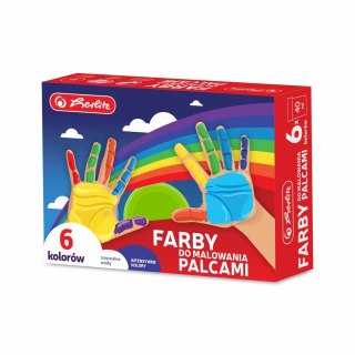 Farby do malowania palcami 6 kolorów 300022811 HERLITZ