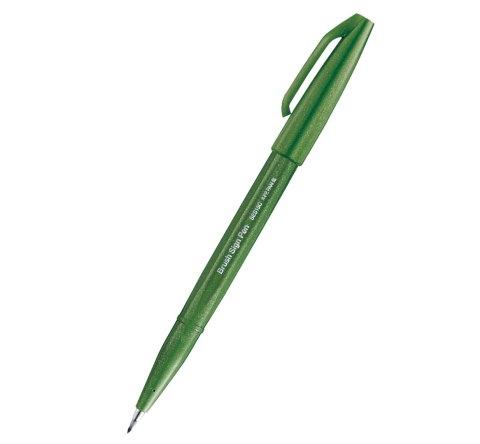 Pisak pędzelkowy do kaligrafii oliwkowy SES15C-D2X PENTEL SALE
