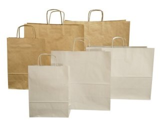 Torba papierowa ECOBAG 250x150x410mm brązowa ekologiczna