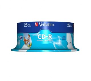 Płyta CD-R VERBATIM CAKE (25) do nadruku 43439 Wide DataLife+AZO SALE