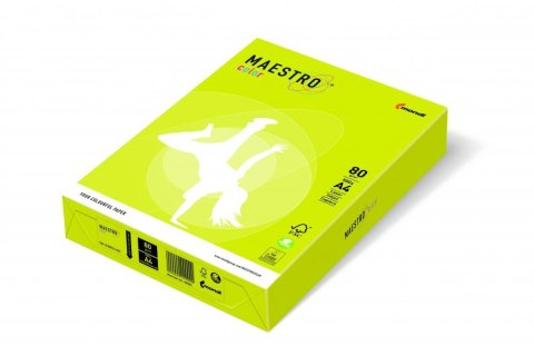 Papier xero MAESTRO COLOR A4 80g NEOGB neonowy odcień żółty