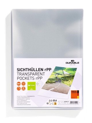Przezroczysta kieszonka Standard rPet "L", opakowanie 100 szt., Durable 247819