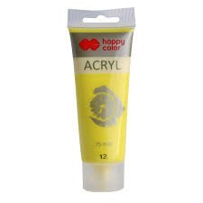 Farba akrylowa 250ml cytrynowa HA 7370 0250- 12 HAPPY COLOR SALE