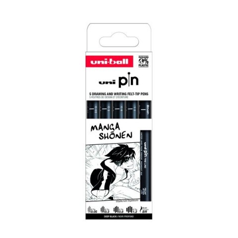 Cienkopis PIN 200, ZESTAW 5 SZT_MANGA_SHONEN