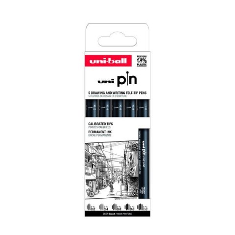 Cienkopis PIN 200, ZESTAW 5 SZT_0,2-1,0
