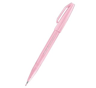 Pisak pędzelkowy do kaligrafii pudrowy różowy SES15C-P3X PENTEL SALE
