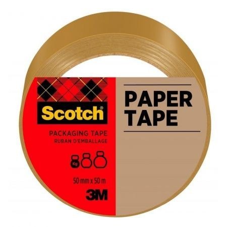 Taśma pakowa SCOTCH® Mailing , papierowa, 50mm x50m, 1szt., brązowa 7100301050