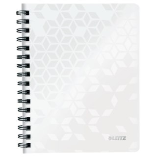 Kołonotatnik w kratkę A5 PP Leitz WOW, biały 46410001