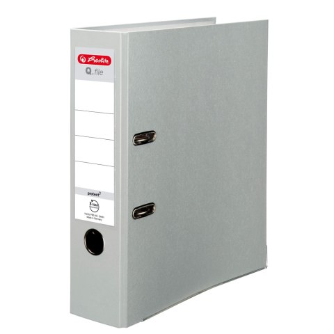 Segregator Q.FILE A4, 8 cm, PP szary 300023533 HERLITZ
