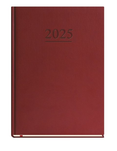 Terminarz Klasyczny B5 2025 - bordowy Michalczyk i Prokop T-221V-B kalendarz 1 strona 1 tydzień + strona na notatki