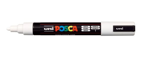 Marker z tuszem pigmentowym PC-5M biały POSCA UNPC5M/DBI