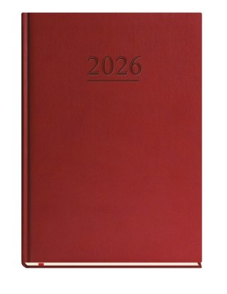 Terminarz Uniwersalny A4 2025 - bordowy Michalczyk i Prokop T-218V-B kalendarz tygodniowy + strona na notatki