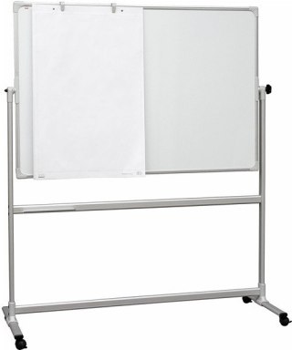 Tablica suchościeralno-magnetyczna ceramiczna obrotowo-jezdna biała 180 x 120 cm, TOS1218P3 GTO 2x3