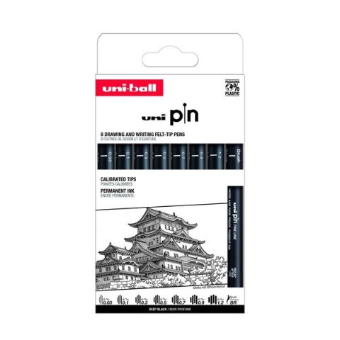 Cienkopis PIN 200, ZESTAW 8 SZT_003-12