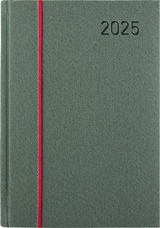 Kalendarz A-4 CLASSIC książkowy (C1), 14 - szary fabric / wstawka tekstylna 2025 TELEGRAPH