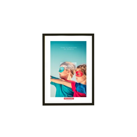 Ramka na zdjęcia MEMOBOARDS aluminiowa, czarna, 21x29,7 cm, A4, RZ21X29,7AL/C