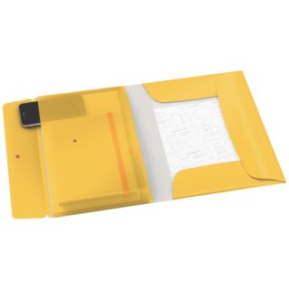 Teczka z gumką i kieszonką Leitz Cosy, PP, żółta 46190019 SALE A4