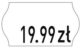Etykiety cenowe w rolce do metkownicy jednorzędowej Meto 22x12 mm, białe opakowanie 6 rolek M30014352