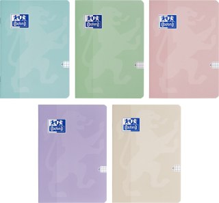 Zeszyt Oxford Touch Pastelowy A5 60 kartek 90 g kratka 5x5 mm 400175351