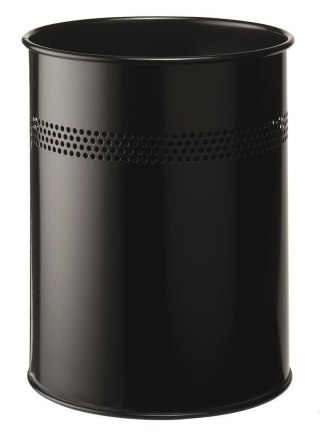 Kosz na śmieci metalowy czarny z perforacją 15l 330001 DURABLE 15/P30mm