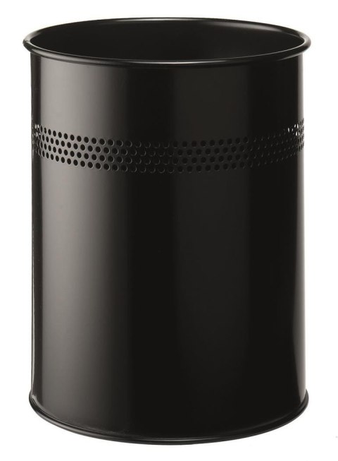 Kosz na śmieci metalowy czarny z perforacją 15l 330001 DURABLE 15/P30mm