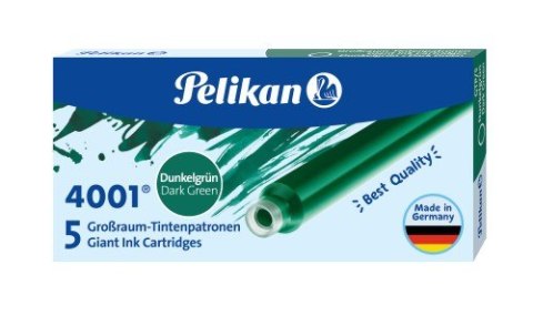 Naboje do piór długie ciemnozielone 300004043 PELIKAN