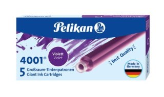 Naboje do piór, długie fioletowe 300004111 PELIKAN