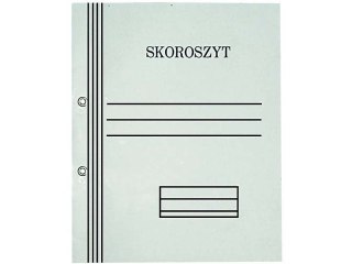 Skoroszyt oczkowy biały pełny A4 300g KIEL-TECH 1-00743 jednostronnie bielony